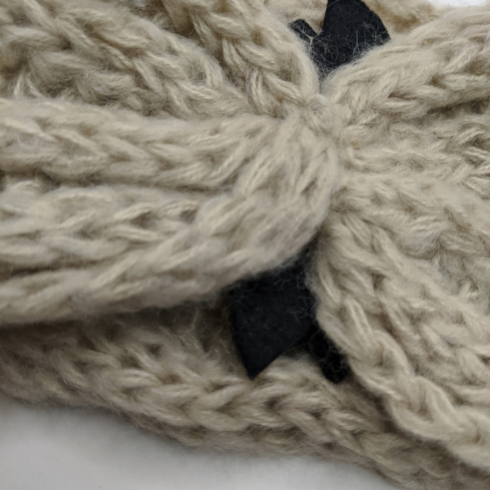 Tan Soft Knitted Wrap Headband Hair Accessory S - Picture 7 of 7